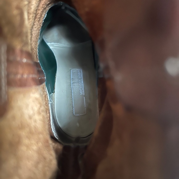 Michael Kors Brown Leather Low-Calf Boots W/ 3" Block Heels--Size 7.5 - Picture 11 of 15